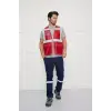 Orange Safety Kırmızı Mühendis Tipi İkaz Yeleği