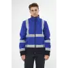 Orange Safety Saks Mavi Softshell Mont Kolları Çıkmalı Reflektörlü