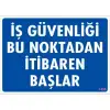Pvc Levha İş Güvenliği Bu Noktadan İtibaren Başlar 25*35 cm