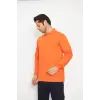Sweat t-shırt Polo Yaka Kışlık Uzun Kol Turuncu