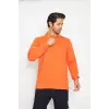 Sweat t-shırt Polo Yaka Kışlık Uzun Kol Turuncu