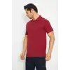 T-shirt Polo Yaka Kısakol %100 Pamuk Cepli Kırmızı