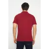 T-shirt Polo Yaka Kısakol %100 Pamuk Cepli Kırmızı