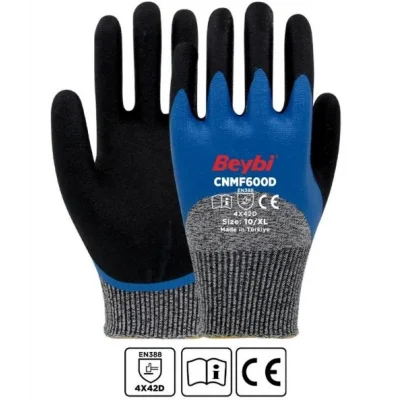 Beybi CNMF600D Köpük Nitril Kaplı Kesilmeye Dirençli Eldiven