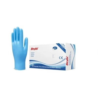 Beybi Mavi Pudrasız Nitril Muayene Eldiven