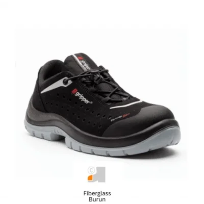 Mekap Gripper GPR-302 S1 Siyah Gri Fiberglass Burun İş Ayakkabısı