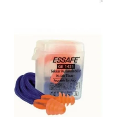 Essafe Ge 1425,KORDONLU Kulak Tıkacı,gürültü Önleyici Tıkaçı 10 çift