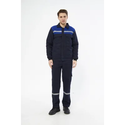 İş Takımı 7/7 Gabardin %100 Pamuk Kapitoneli Reflektörlü Kışlık