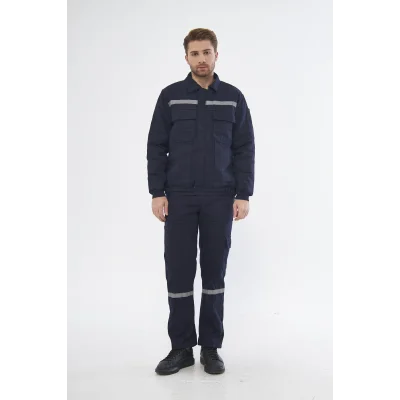 İş Takımı 7/7 Gabardin %100 Pamuk Kapitoneli Reflektörlü Kışlık