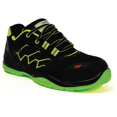 Mekap RMK-82 S2 Mikrofiber Deri Siyah Yeşil Alüminyum Burun İş Ayakkabısı