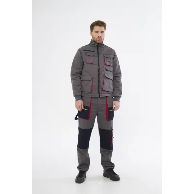 Orange Safety Gri Harman Karışımı Ceket Pantolon