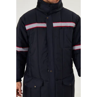 Orange Safety Şişme SHD Montu Reflektörlü Lacivert