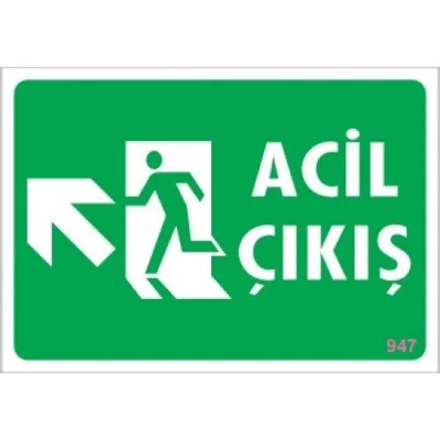Pvc Levha Acil Çıkış 17,5*25 cm