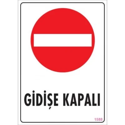 Pvc Levha Gidişe Kapalı 25*35 cm