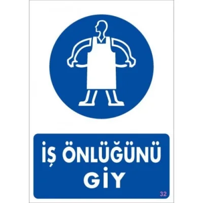 Pvc Levha İŞ ÖNLÜĞÜ GİY 25X35 Cm