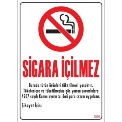 Pvc Levha Sigara İçilmez 25X35 Cm
