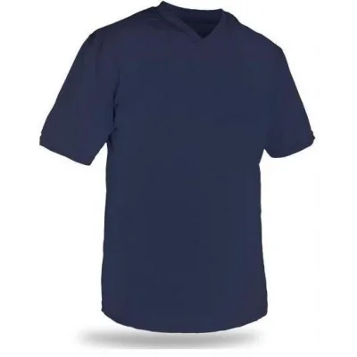 T-shirt V Yaka Kısakol %100 Pamuk Cepli Lacivert