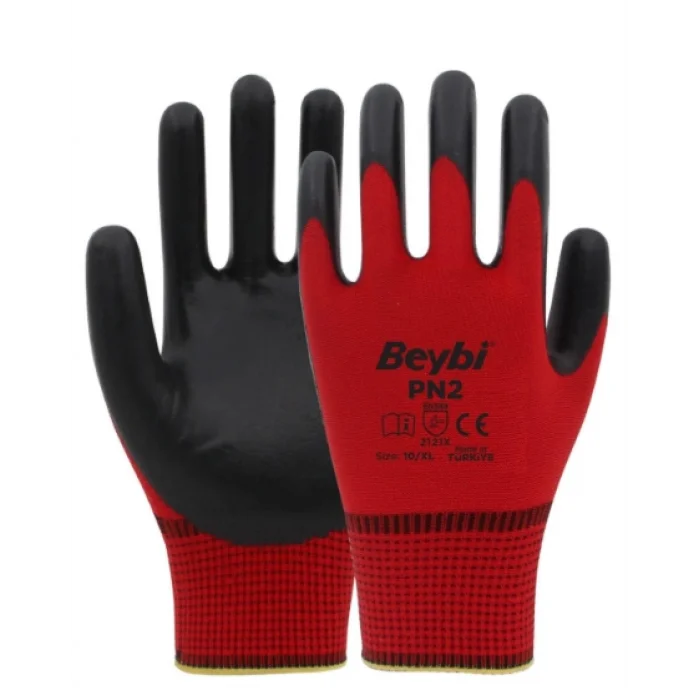 Beybi PN2 Nitril Eldiven Kırmızı
