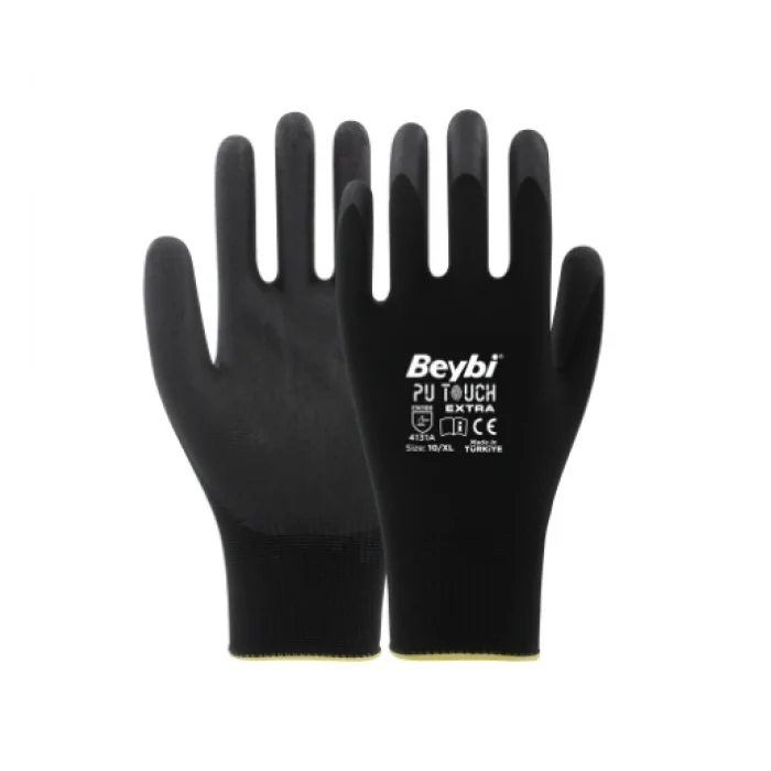 Beybi Pu Touch Ekstra Poliüretan Kaplı Polyester Örme Eldiven