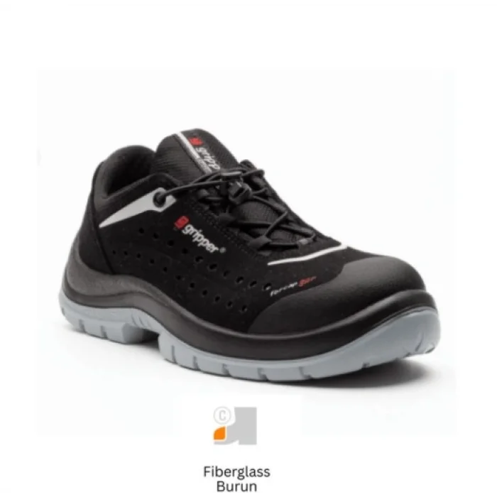 Mekap Gripper GPR-302 S1 Siyah Gri Fiberglass Burun İş Ayakkabısı