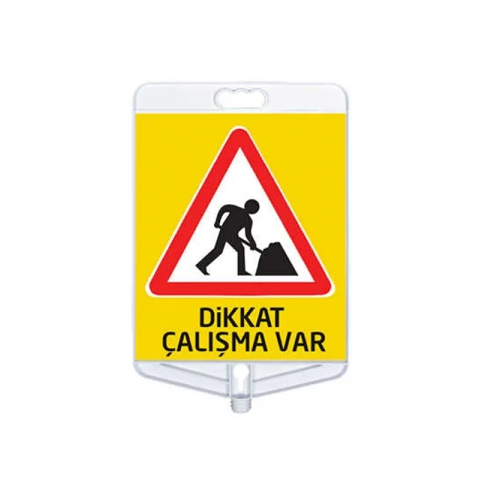 Dikkat Çalışma Var Tabelası (Çift Taraflı)
