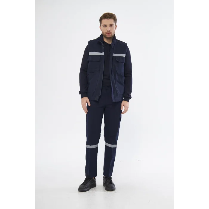 İş Takımı 7/7 Gabardin %100 Pamuk Kapitoneli Reflektörlü Kışlık