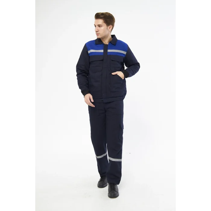 İş Takımı 7/7 Gabardin %100 Pamuk Kapitoneli Reflektörlü Kışlık