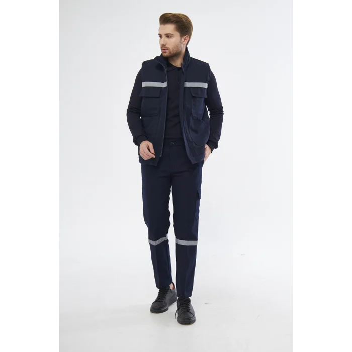 İş Takımı 7/7 Gabardin %100 Pamuk Kapitoneli Reflektörlü Kışlık