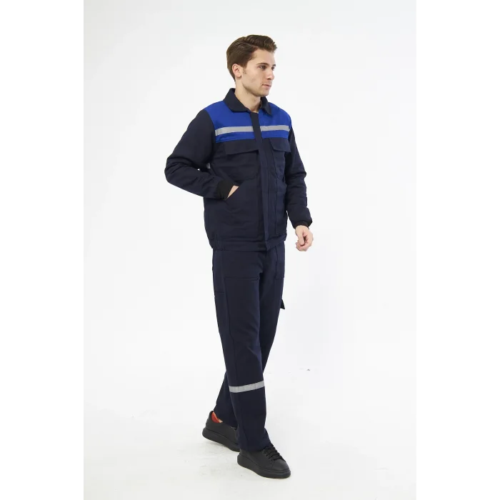 İş Takımı 7/7 Gabardin %100 Pamuk Kapitoneli Reflektörlü Kışlık