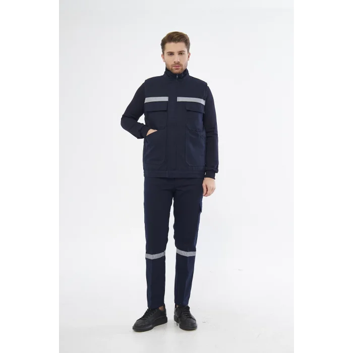 İş Takımı 7/7 Gabardin %100 Pamuk Kapitoneli Reflektörlü Kışlık