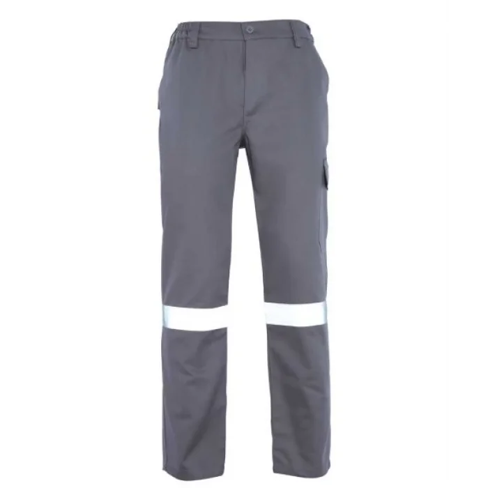 İş Takımı 7/7 Gabardin Gri %100 Pamuk Kapitoneli Reflektörlü Kışlık