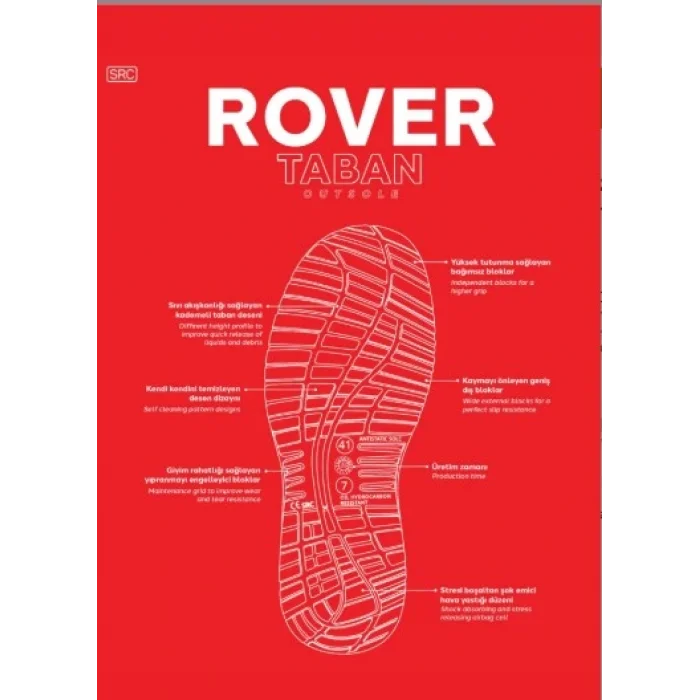 Mekap RMK-80 S2 Mikrofiber Deri Siyah Turuncu Alüminyum Burun İş Ayakkabısı