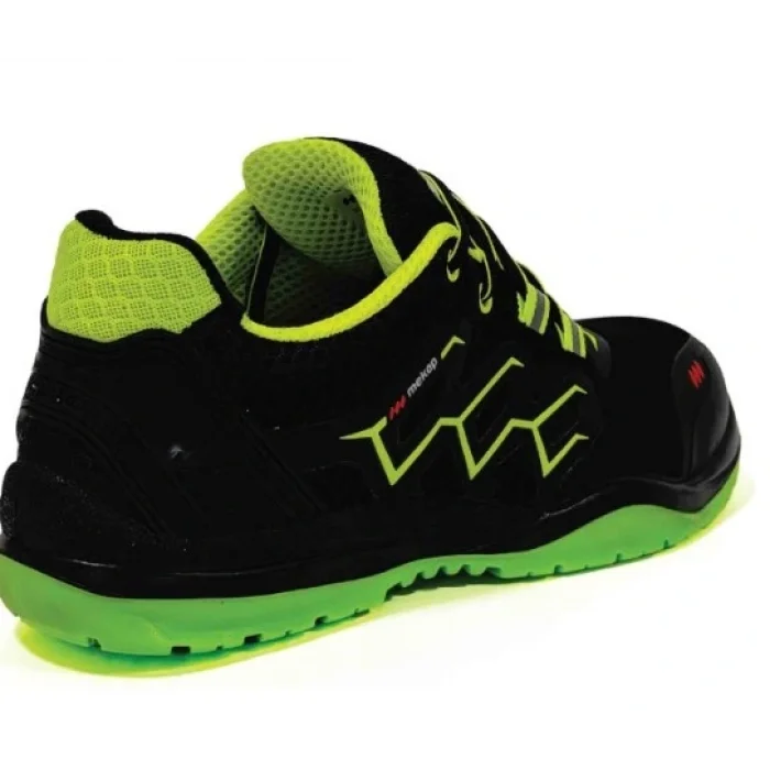 Mekap RMK-82 S2 Mikrofiber Deri Siyah Yeşil Alüminyum Burun İş Ayakkabısı