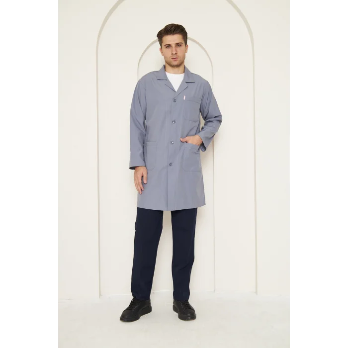 Mervem Erkek Gri İş Önlüğü Alpaka