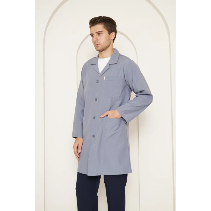 Mervem Erkek Gri İş Önlüğü Alpaka