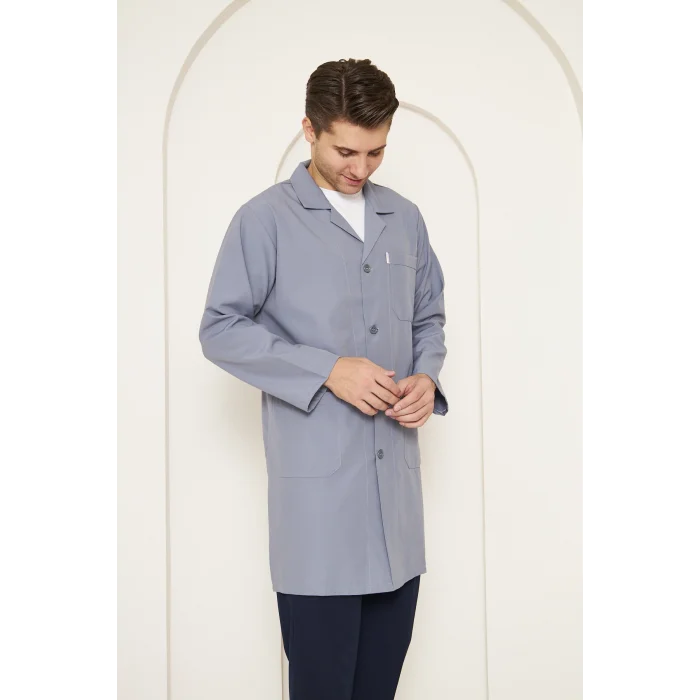 Mervem Erkek Gri İş Önlüğü Alpaka