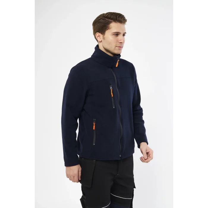 Mervem Lacivert Tam Fermuarlı 3 Cepli Polar