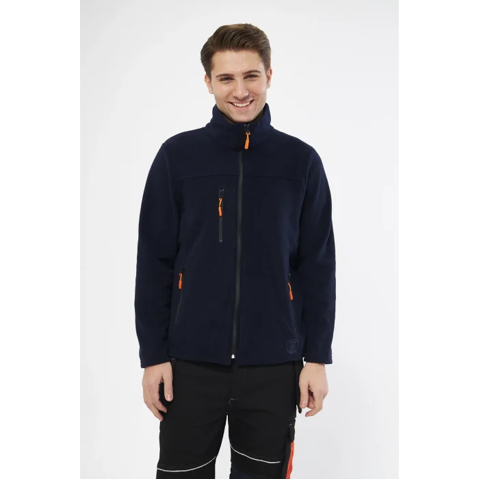 Mervem Lacivert Tam Fermuarlı 3 Cepli Polar