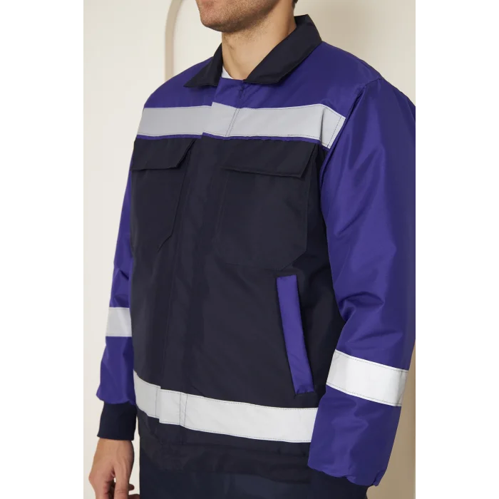 Mervem Saks Mavi Robalı Lacivert Soğuk Hava Montu Su Ve Rüzgar İticili