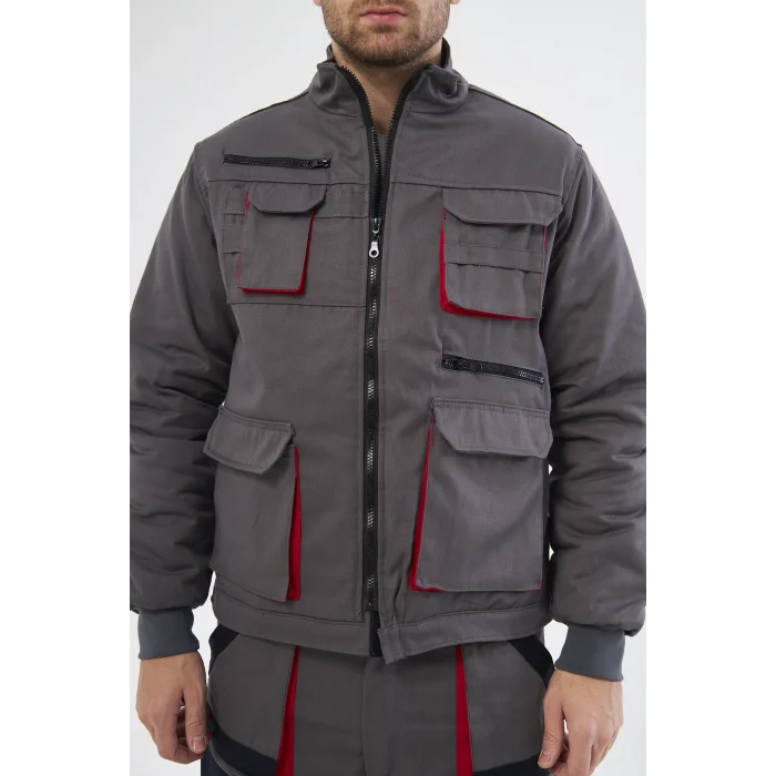 Orange Safety Gri Harman Karışımı Ceket