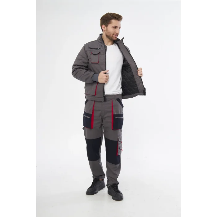 Orange Safety Gri Harman Karışımı Ceket