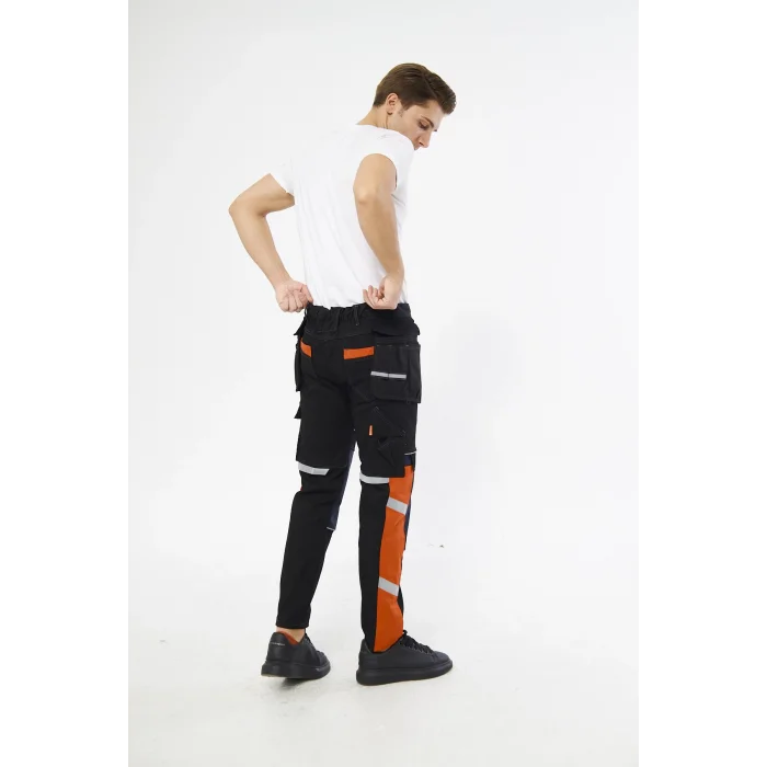 Orange Safety Harman Karışımı Likrali Tactical Pantolon