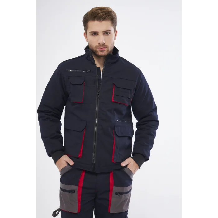 Orange Safety Lacivert Harman Karışımı Ceket