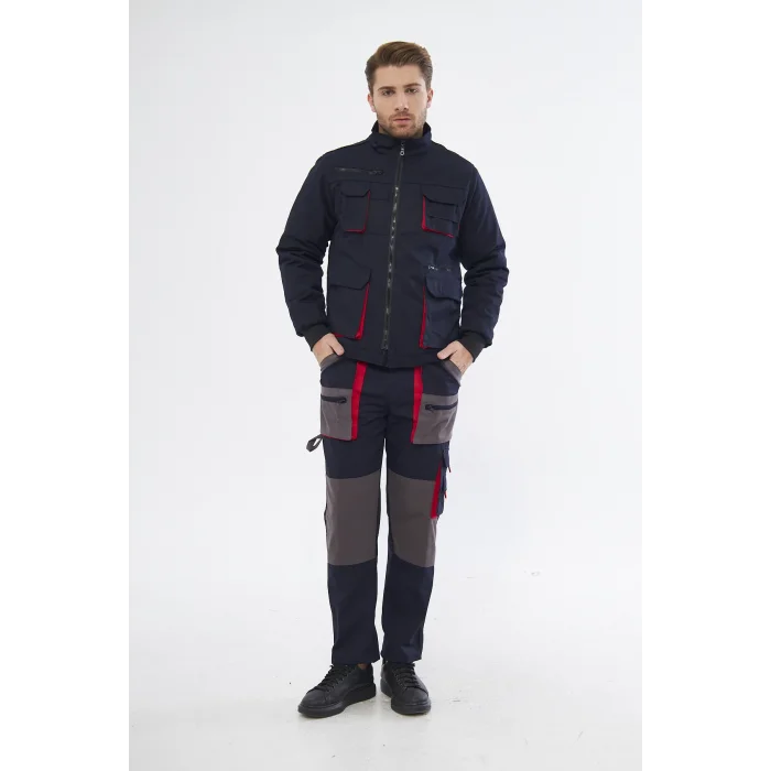 Orange Safety Lacivert Harman Karışımı Ceket Pantolon