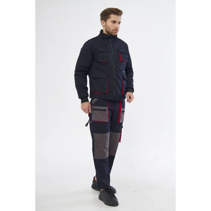 Orange Safety Lacivert Harman Karışımı Ceket Pantolon