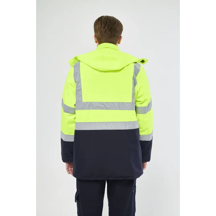 Orange Safety Parka Oxford Reflektörlü Yeşil