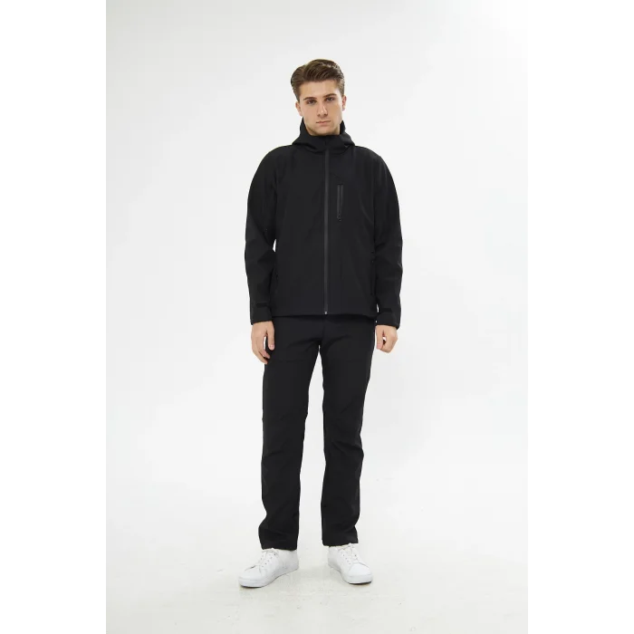 Orange Safety Siyah Softshell Mont Ceket ve Pantolon Takım