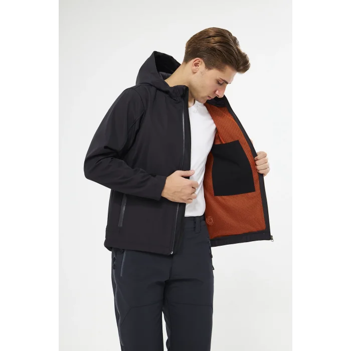 Orange Safety Softshell Gri Mont Ceket