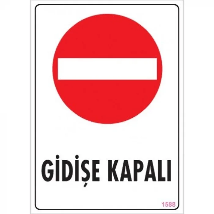 Pvc Levha Gidişe Kapalı 25*35 cm