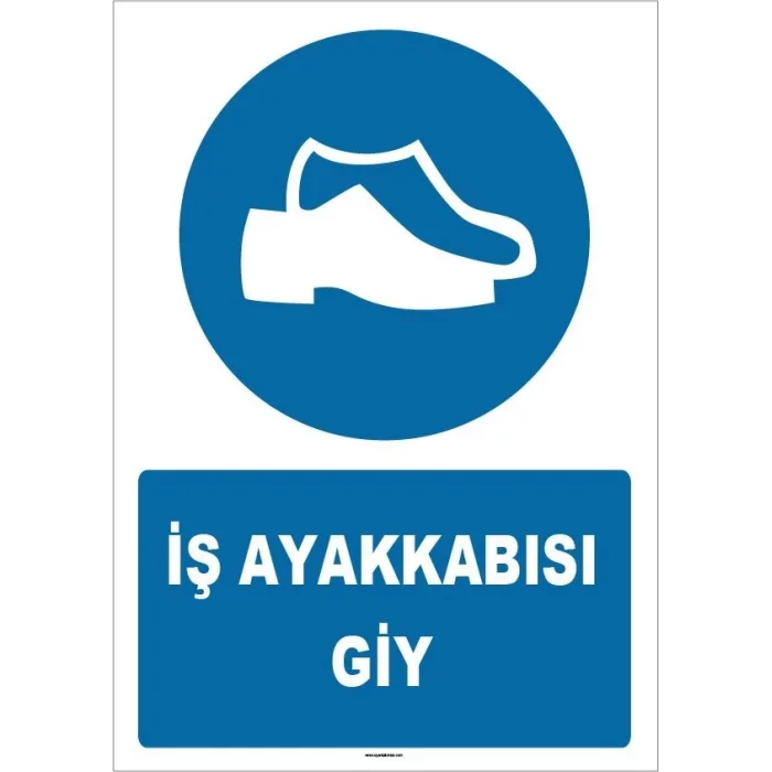 Pvc Levha İş Ayakkabısı Giy 25X35 Cm